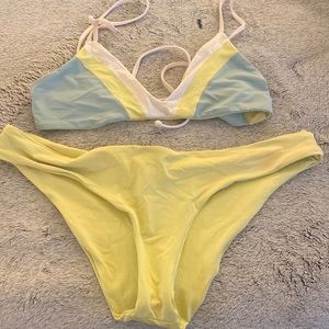 Vitamin a lime green and blue bikini